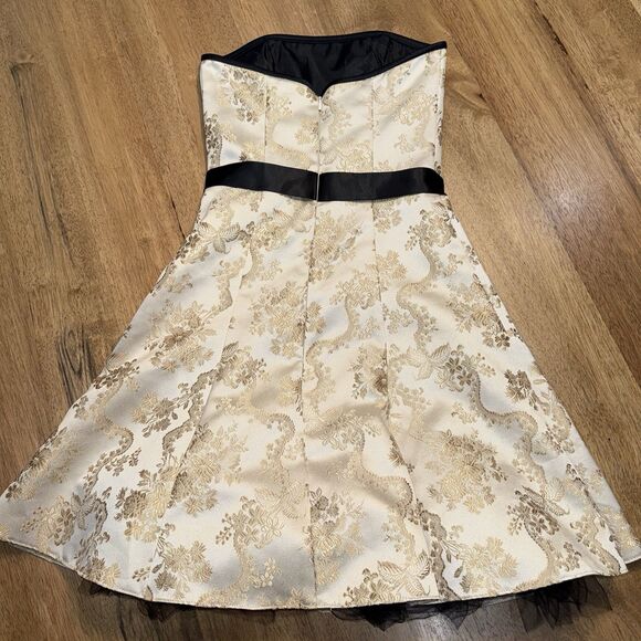 Gunne Sax Jessica McClintock Party Dress Strapless Bow Size 1/2 90s Y2K - Picture 2 of 12